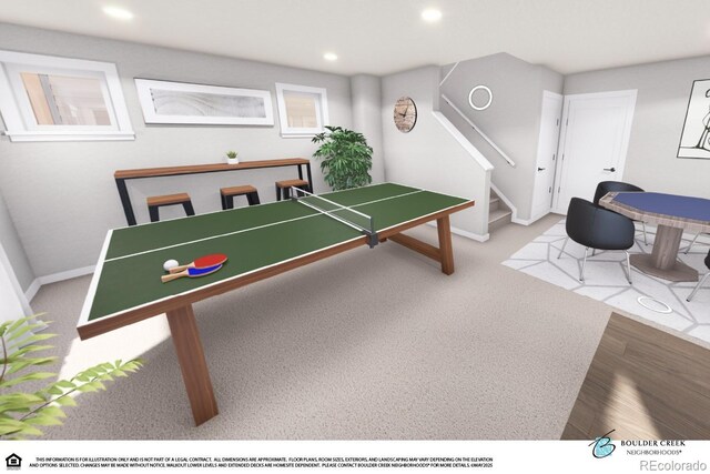 1593 W 166th Ave, Broomfield, CO 80023 - recreation room featuring baseboards and recessed lighting