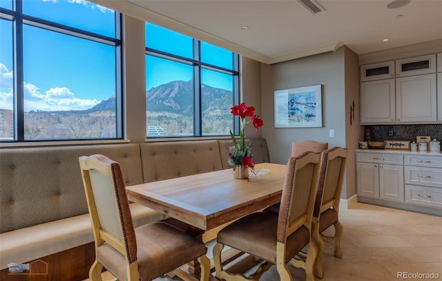 1077 Canyon Blvd Unit 403, Boulder, CO 80302 - dining room featuring a mountain view