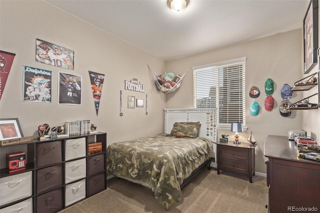 view of carpeted bedroom