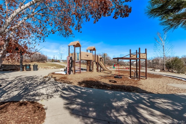 view of community jungle gym