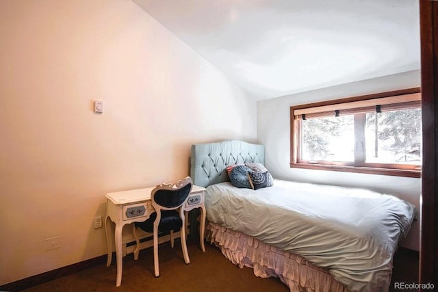201 Nuthatch Dr, Alma, CO 80420 - bedroom featuring vaulted ceiling and carpet flooring