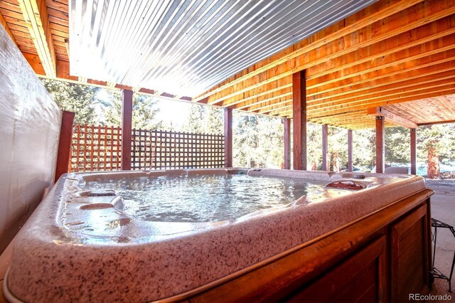 201 Nuthatch Dr, Alma, CO 80420 - view of patio with a hot tub