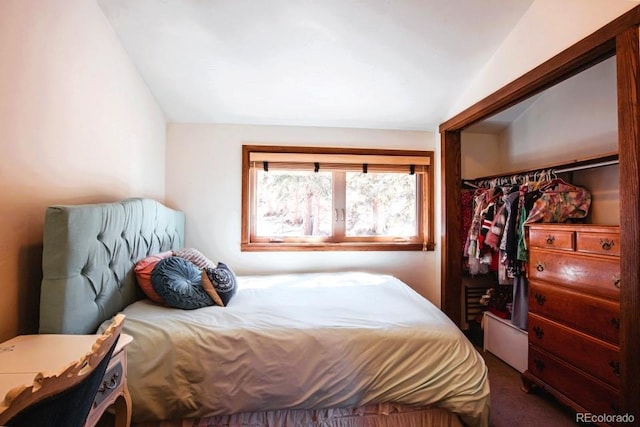 201 Nuthatch Dr, Alma, CO 80420 - carpeted bedroom with vaulted ceiling