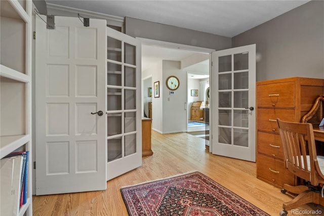 6895 S Norfolk St, Foxfield, CO 80016 - unfurnished office with french doors and light wood-style floors
