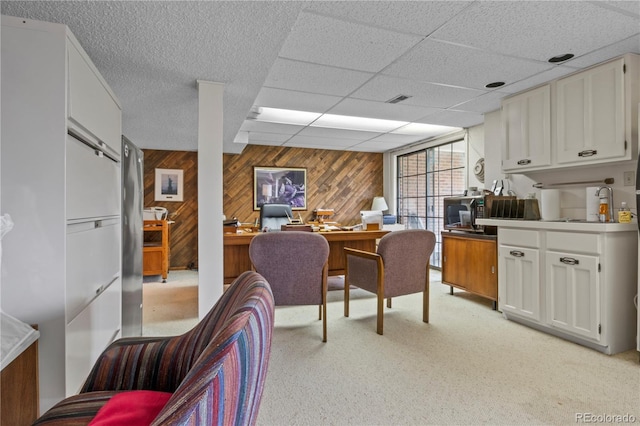 6895 S Norfolk St, Foxfield, CO 80016 - office space featuring wood walls, light colored carpet, and a drop ceiling