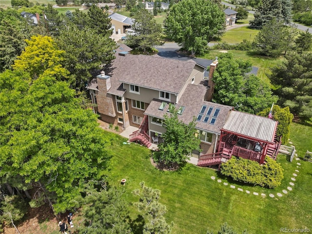 6895 S Norfolk St, Foxfield, CO 80016 - view of subject property with a tree filled landscape