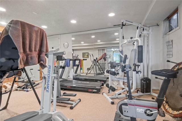 6895 S Norfolk St, Foxfield, CO 80016 - gym featuring recessed lighting and carpet flooring