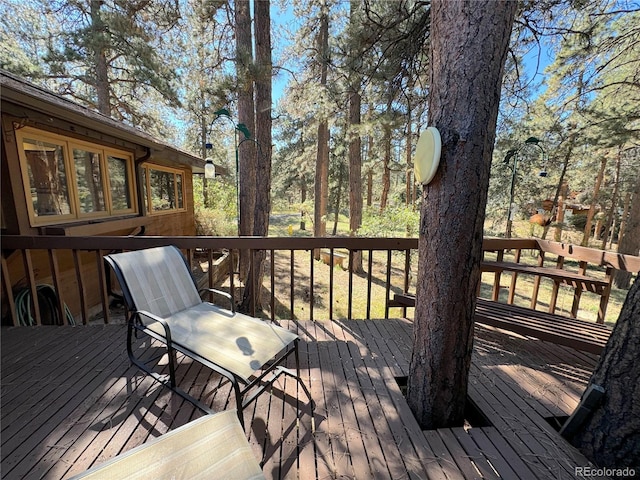 view of wooden deck