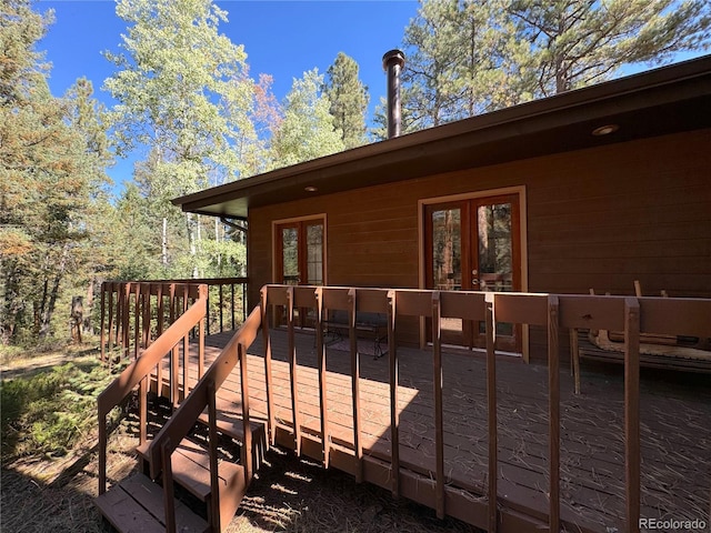 deck with french doors