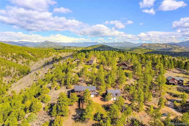 aerial view featuring a mountain view