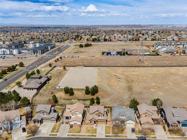 drone / aerial view with a residential view