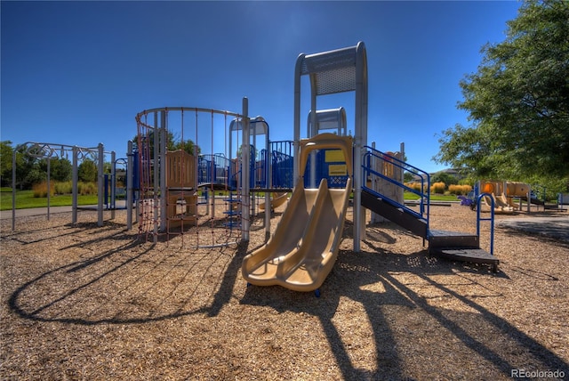 view of community jungle gym