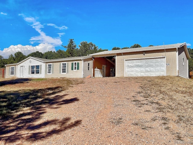 view of front of house featuring a garage