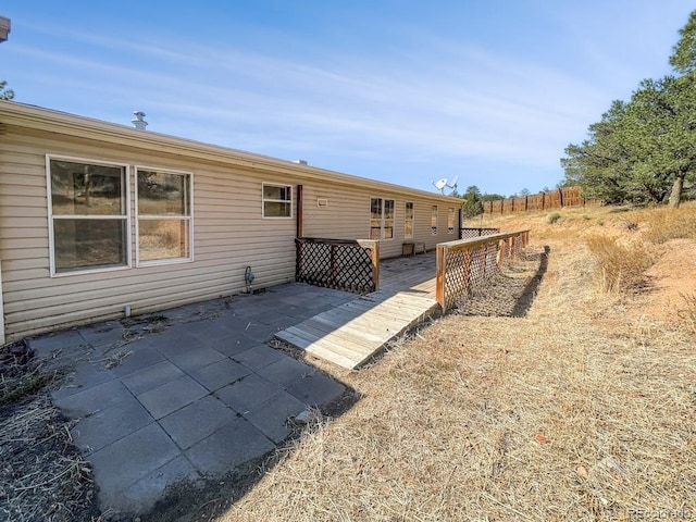 back of house featuring a patio area