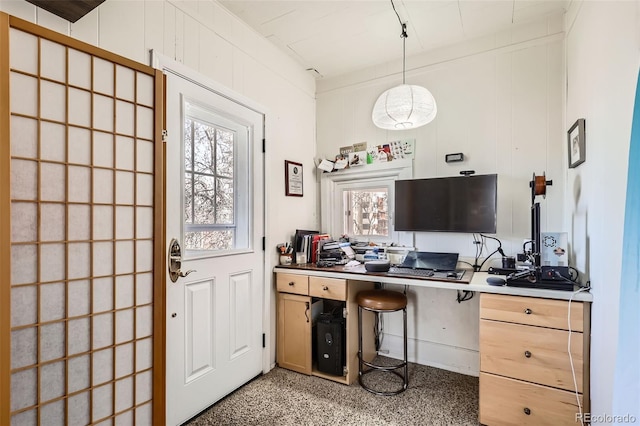 2122 E 13th Ave, Denver, CO 80206 - home office with light speckled floor