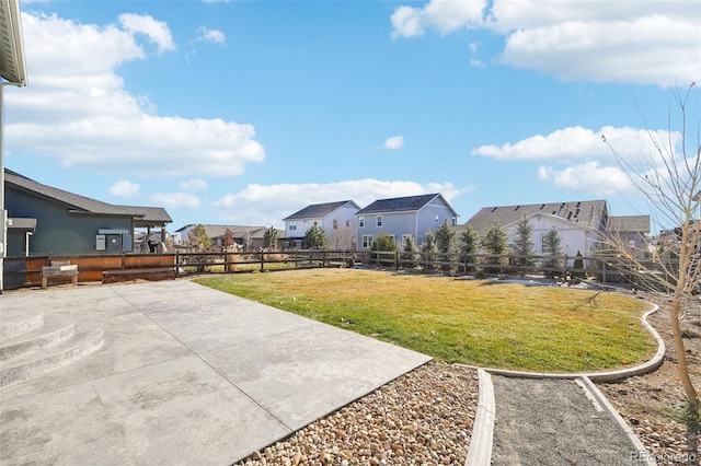 view of yard with a patio area