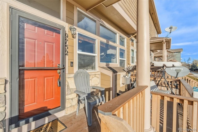 view of doorway to property