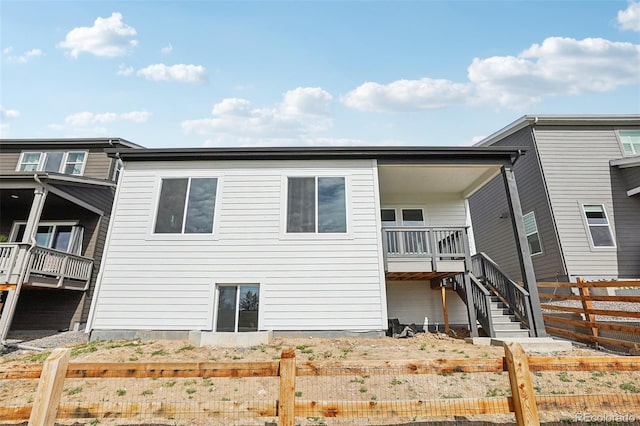 5930 S Platte Canyon Dr, Littleton, CO 80123 - rear view of property with stairway