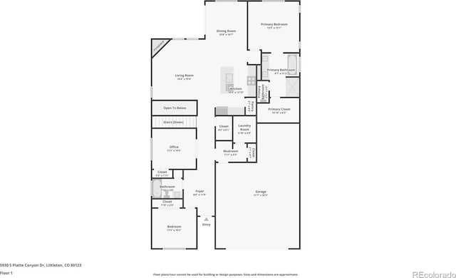 5930 S Platte Canyon Dr, Littleton, CO 80123 - property floor plan