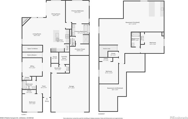 5930 S Platte Canyon Dr, Littleton, CO 80123 - property floor plan