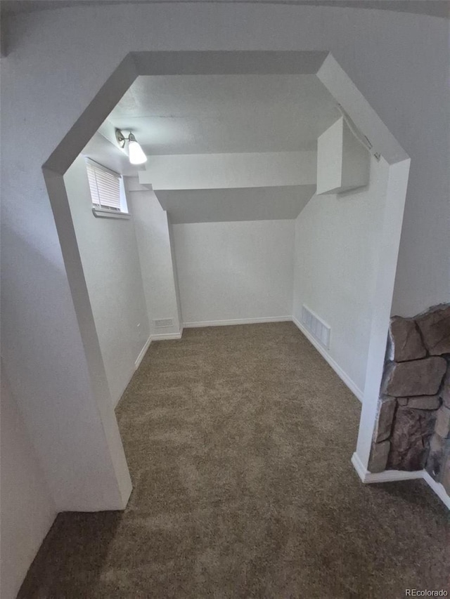 14190 E Gunnison Pl, Aurora, CO 80012 - bonus room featuring carpet floors and vaulted ceiling
