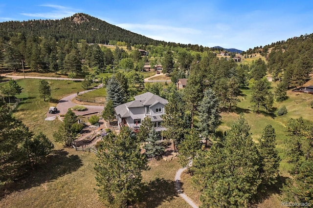 31518 Niakwa Rd, Evergreen, CO 80439 - aerial view of property's location with a forest and a mountainous background