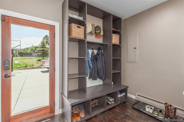 5727 Colorow Dr, Morrison, CO 80465 - mudroom with electric panel and baseboards