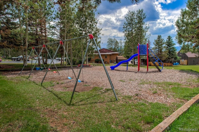 1153 Straight Creek Dr Unit F102, Dillon, CO 80435 - communal playground featuring a lawn
