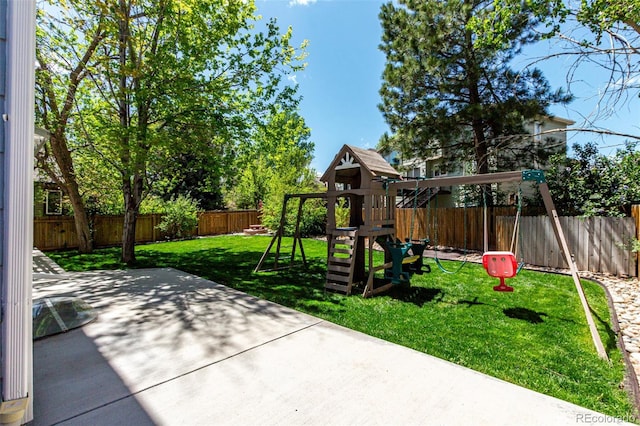 view of patio / terrace with a playground