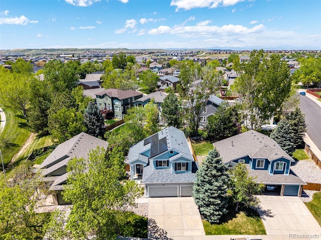 aerial perspective of suburban area