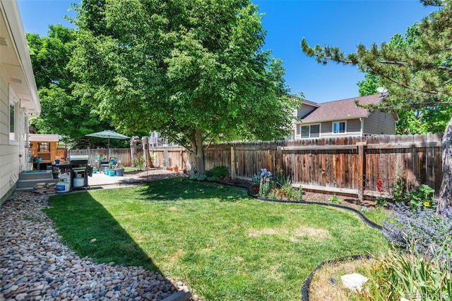 5332 S Lisbon Way, Centennial, CO 80015 - view of yard featuring a patio area