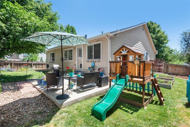 5332 S Lisbon Way, Centennial, CO 80015 - view of jungle gym with a patio area