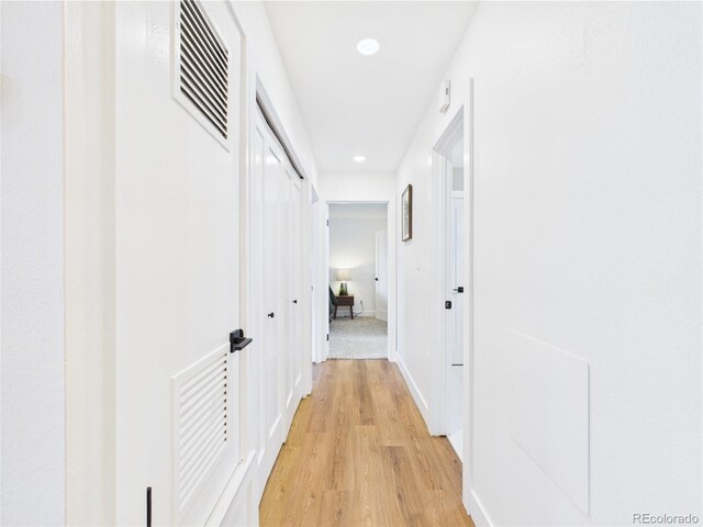 7205 S Gaylord St Unit G, Centennial, CO 80122 - corridor with light wood-style floors, recessed lighting, and baseboards