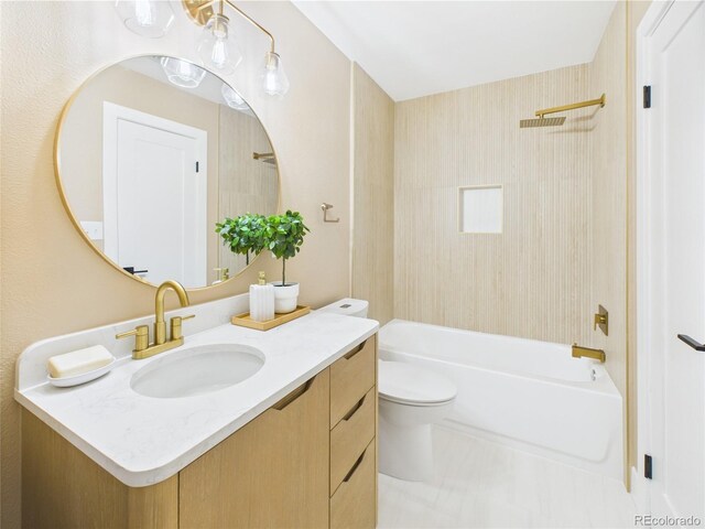 7205 S Gaylord St Unit G, Centennial, CO 80122 - full bathroom featuring vanity, toilet, and shower / tub combination