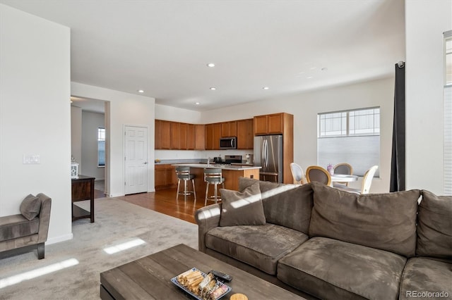 view of carpeted living room