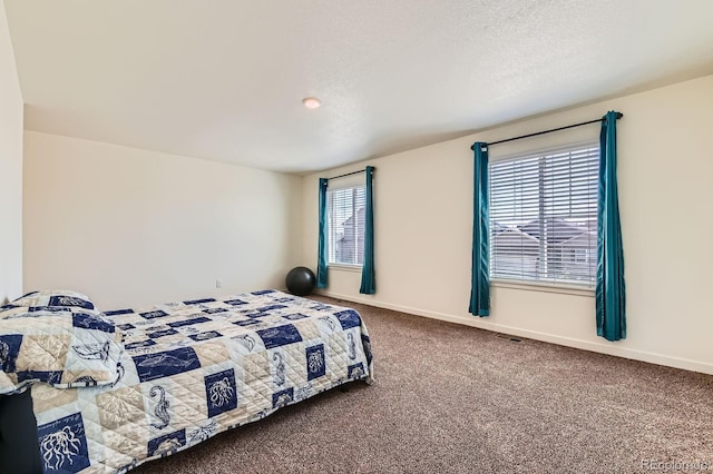 2417 Mountain Sky Dr, Fort Lupton, CO 80621 - bedroom with carpet floors, baseboards, and a textured ceiling