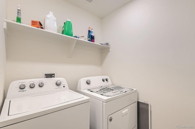 2417 Mountain Sky Dr, Fort Lupton, CO 80621 - clothes washing area with washer and clothes dryer