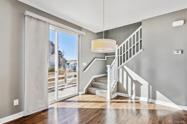 entryway featuring wood-type flooring