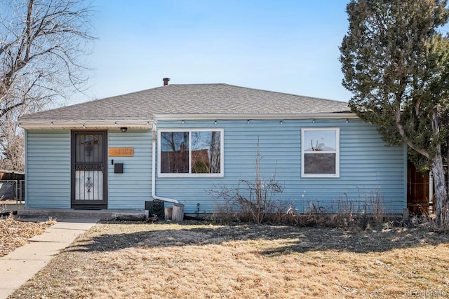 view of front of home featuring a shingled roof