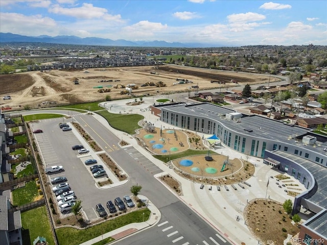 aerial view featuring a mountain view