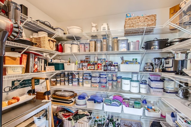 view of storage area