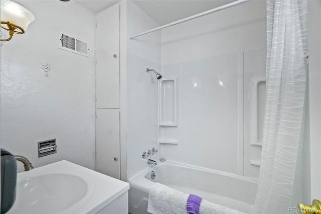 15071 County Road 306, Buena Vista, CO 81211 - bathroom featuring shower / bath combination with curtain and a sink