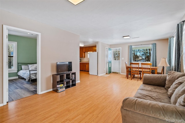 15071 County Road 306, Buena Vista, CO 81211 - living area with light wood-type flooring and baseboards