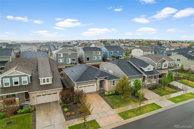 aerial view of residential area