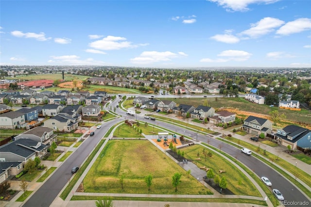 aerial overview of property's location featuring nearby suburban area
