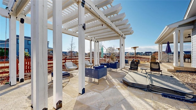 885 Delechant Dr, Erie, CO 80516 - view of patio / terrace featuring a pergola