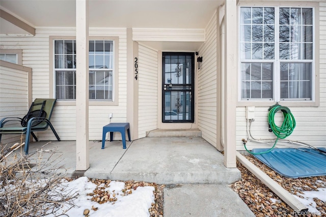 view of doorway to property