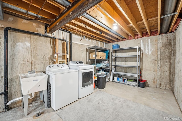 laundry area with separate washer and dryer