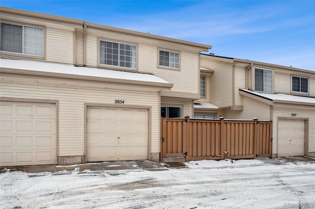 view of property featuring a garage