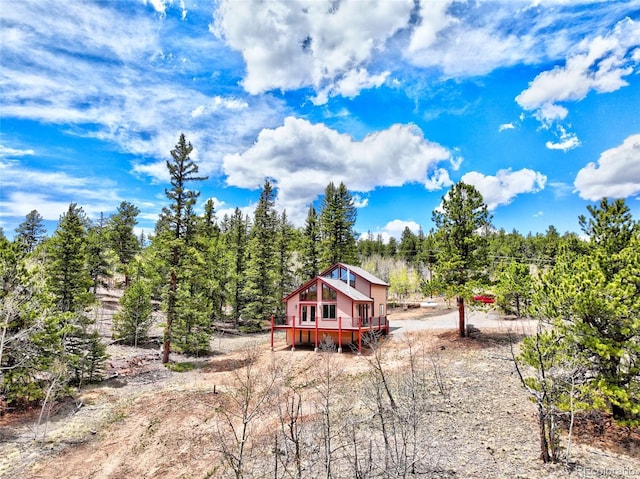 1840 Ute Trl, Como, CO 80432 - rear view of house featuring a wooden deck